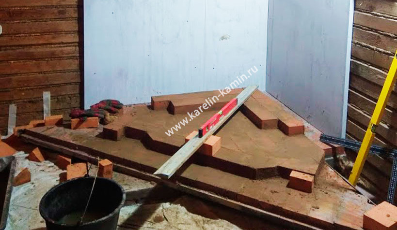 Кладка каминопечи по проекту №148(A)