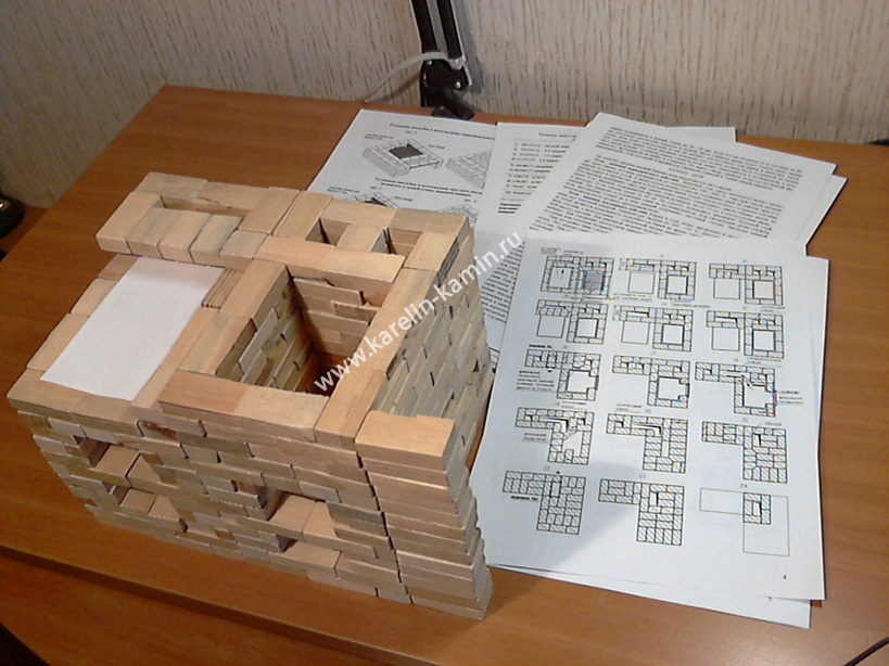 Кладка макета по проекту №154 Банный комплекс