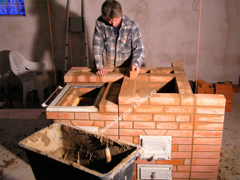 Кладка банного комплекса по проекту №154