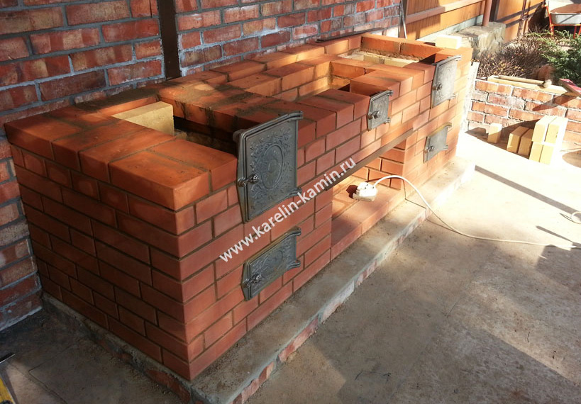 Кладка барбекю-комплекса по проекту №227