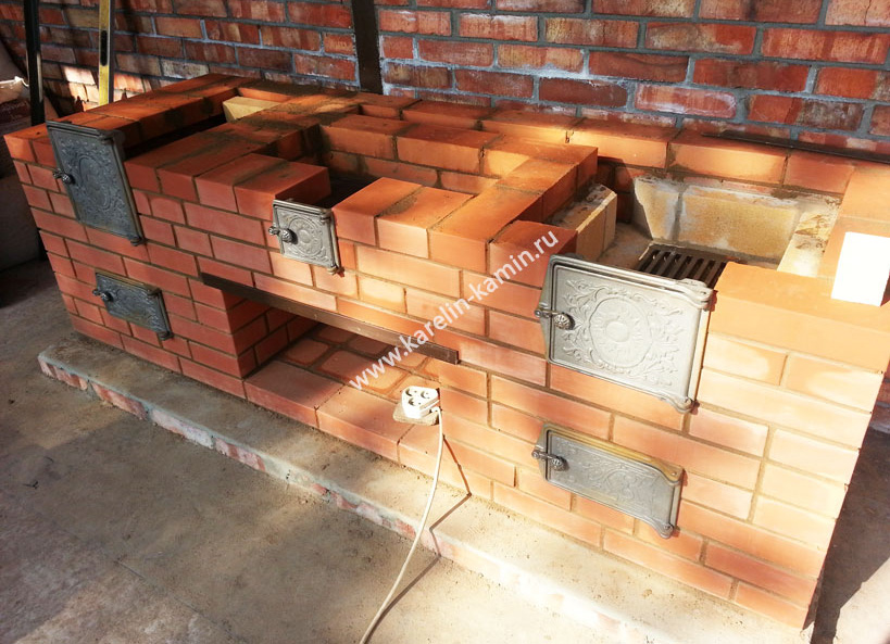 Кладка барбекю-комплекса по проекту №227