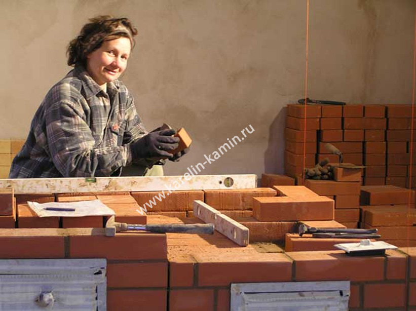 Кладка банного комплекса по проекту №154