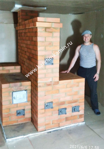 Фотография отопительного очага с плитой - karelin-kamin.ru