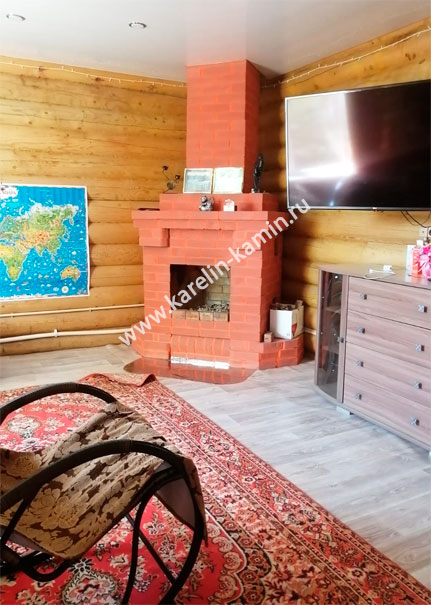 Фотография углового камина №120 - karelin-kamin.ru