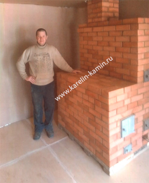 Фотография отопительного очага с лежанкой - karelin-kamin.ru