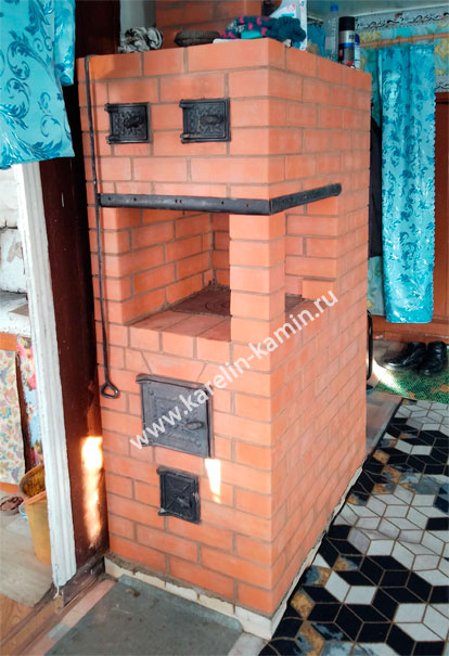 Фотография отопительно-варочной печи с открытой нишей - karelin-kamin.ru