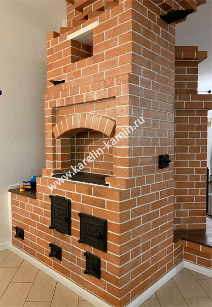 Фотография печного комплекса №126 с видом на варочную печь- karelin-kamin.ru