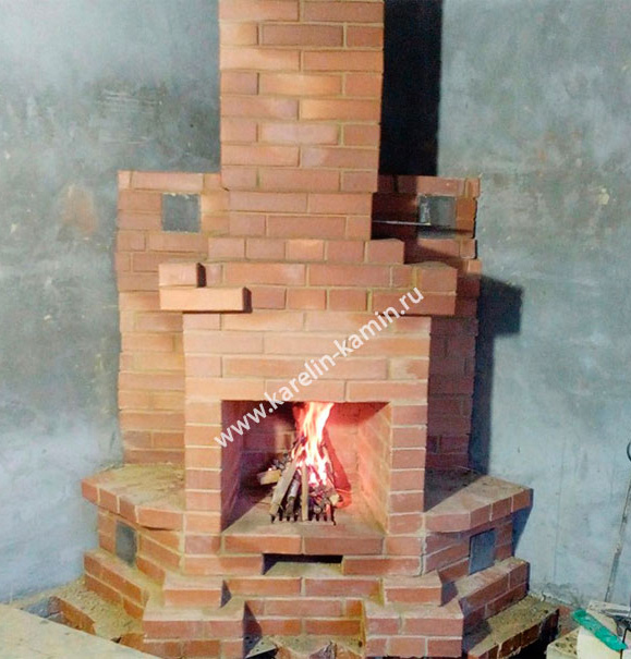 Фотография углового камина №79 - karelin-kamin.ru