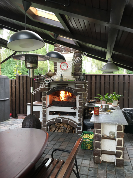 Фотография барбекю-комплекса №159(А) (с выносным мангалом) - karelin-kamin.ru